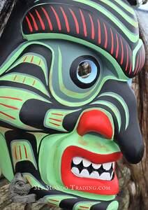 Wild Man - Bukwus Mask, haunting expression, outstanding quality by Sean Whonnock