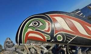 Coho Salmon hand carved by Shane Flood Baker, Squamish Nation