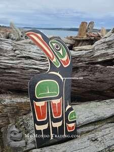 Raven, hand carved by Squamish artist Shane Flood Baker  