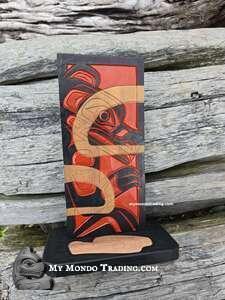 Wolf, new design, cedar, base by Shane Flood Baker - SOLD 