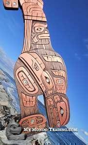Thunderbird, Chief, Killer Whale, Raven, inlaid, hand carved by Silas Coon (video)