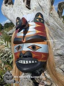 Vintage Woodpecker Mask, 18", hand carved, fabulous piece by Tim Paul