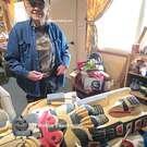Haida art direct from artist, Northwest Coast native American, Indigenous art, hand carved cedar totem, new in our native Art Gallery on Vancouver Island