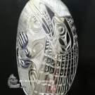 3 1/2" sterling silver masterpiece of jewelry art, Hamatsa Raven by Paddy Seaweed