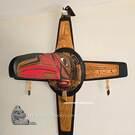 Transformation Mask, authentic hand carved cedar, Indigenous art, Northwest Coast Native American Art, Vancouver Island, Canada