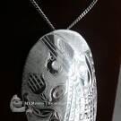 Sterling silver jewelry art direct from Indigenous artist, authentic and signed unique masterpiece