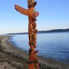 1950's large OLD Totem Pole by late Andrew Natrall (1895-1988)