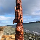 Model Totem Pole, Eagle and Whale by Alfred Robertson