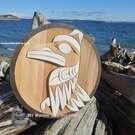 Authentic local Indigenous art direct from artist, cedar carving, buy local Canadian art, Native North American art: Bear Horne