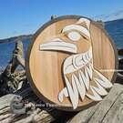 Authentic local Indigenous art direct from artist, cedar carving, buy local Canadian art, Native North American art: Bear Horne
