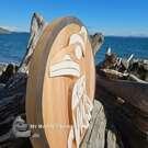 Authentic local Indigenous art direct from artist, cedar carving, buy local Canadian art, Native North American art: Bear Horne