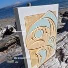 New arrival in our native art gallery, Northwest Coast native American art, hand carved cedar carving
