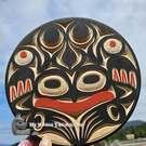 Frog, wall art carving, by Bill Kilby, Batchewana Nation - SOLD 