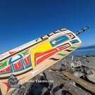 Red cedar Eagle feather, copper inlaid, by Brad Joseph Jr., Squamish Nation