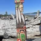 28" Bear Chief on cedar, authentic native art by Bradley Joseph Jr.