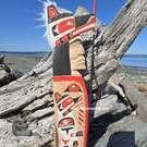 Wolf Chief in base, hand carved and direct from artist Brad Joseph Jr.