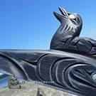 Northwest Coast native American art, authentic Indigenous wooden art carving from Vancouver Island, Canada