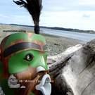 Chief over Wind Mask by Calvin Hunt - SOLD