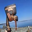 Hummingbird with Eagle spirit by Charles George Sr. - SOLD 