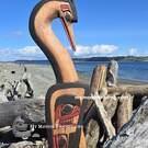 Local Canadian authentic and hand carved native Indigenous art, Northwest Coast Indigenous art carved sculpture, signed, direct form artist