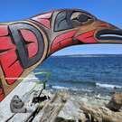 Raven wall art by Connie Edwards, Penelakut Nation