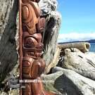 Haida art, Indigenous Native American art, hand carved cedar wooden art, new in our native art Gallery, authentic and signed