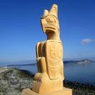 Haida Thunderbird Totem Pole Sculpture, Darrell LeBlanc