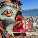 Large, 31" cedar Killer Whale Man Mask by Hereditary Chief David Mungo Knox