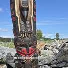 Haida art direct from artist, Northwest Coast native American, Indigenous art, hand carved cedar totem, new in our native Art Gallery on Vancouver Island