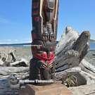 Haida art direct from artist, Northwest Coast native American, Indigenous art, hand carved cedar totem, new in our native Art Gallery on Vancouver Island