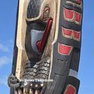 Haida art direct from artist, Northwest Coast native American, Indigenous art, hand carved cedar totem, new in our native Art Gallery on Vancouver Island