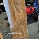 Haida art direct from artist, Northwest Coast native American, Indigenous art, hand carved cedar totem, new in our native Art Gallery on Vancouver Island