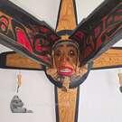 Transformation Mask, authentic hand carved cedar, Indigenous art, Northwest Coast Native American Art, Vancouver Island, Canada