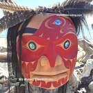 Large Eagle Portrait Mask, powerful cedar mask, by Gerry Sheena