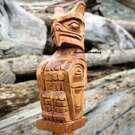 Thunderbird talking stick, hand carved by Gino Seward