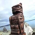 Beautiful Owl sculpture, hand carved and authentic, Gino Seward