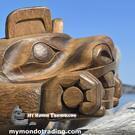 Haida art, Northwest Coast native Indigenous hand carved wooden art, authentic native American art, buy Canadian art