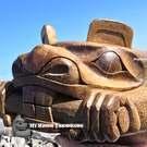 Haida art, Northwest Coast native Indigenous hand carved wooden art, authentic native American art, buy Canadian art