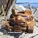 Haida art, Northwest Coast native Indigenous hand carved wooden art, authentic native American art, buy Canadian art