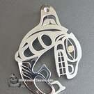 Sterling silver & 14k gold pendant, Killer Whale by Grant Pauls - SOLD