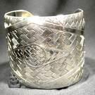 2" Sterling silver Weave cuff bracelet, by master jeweler Jody Sparrow