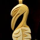 Swan pendant, cedar, superb art by Bear (Doug) Horne