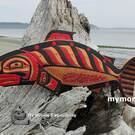 Cedar 24" Salmon by Haida artist Donavon Gates - SOLD 