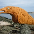 EAGLE Sculpture (3D) on rock, by Jackson Robertson