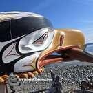 Eagle with Salmon, hand carved mask by Randy Stiglitz / Janice Morin (Coast Salish/Cree)