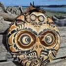 18" Owl wall art carving, direct from artist John Henry Hunt