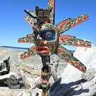Incredibly detailed 30" Sun RATTLE, hand carved native art by Jimmy Joseph (video)