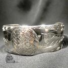 Sterling Silver Weave 1" cuff bracelet by Jody Sparrow, Musqueam/Squamish
