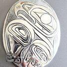 Sterling silver Eagle pendant by Joe Jack, Coast Salish/Cowichan Nation - on HOLD