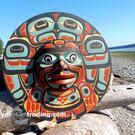 Native North American Indigenous art, direct from artist, authentic, hand carved wooden art carving, Vancouver Island